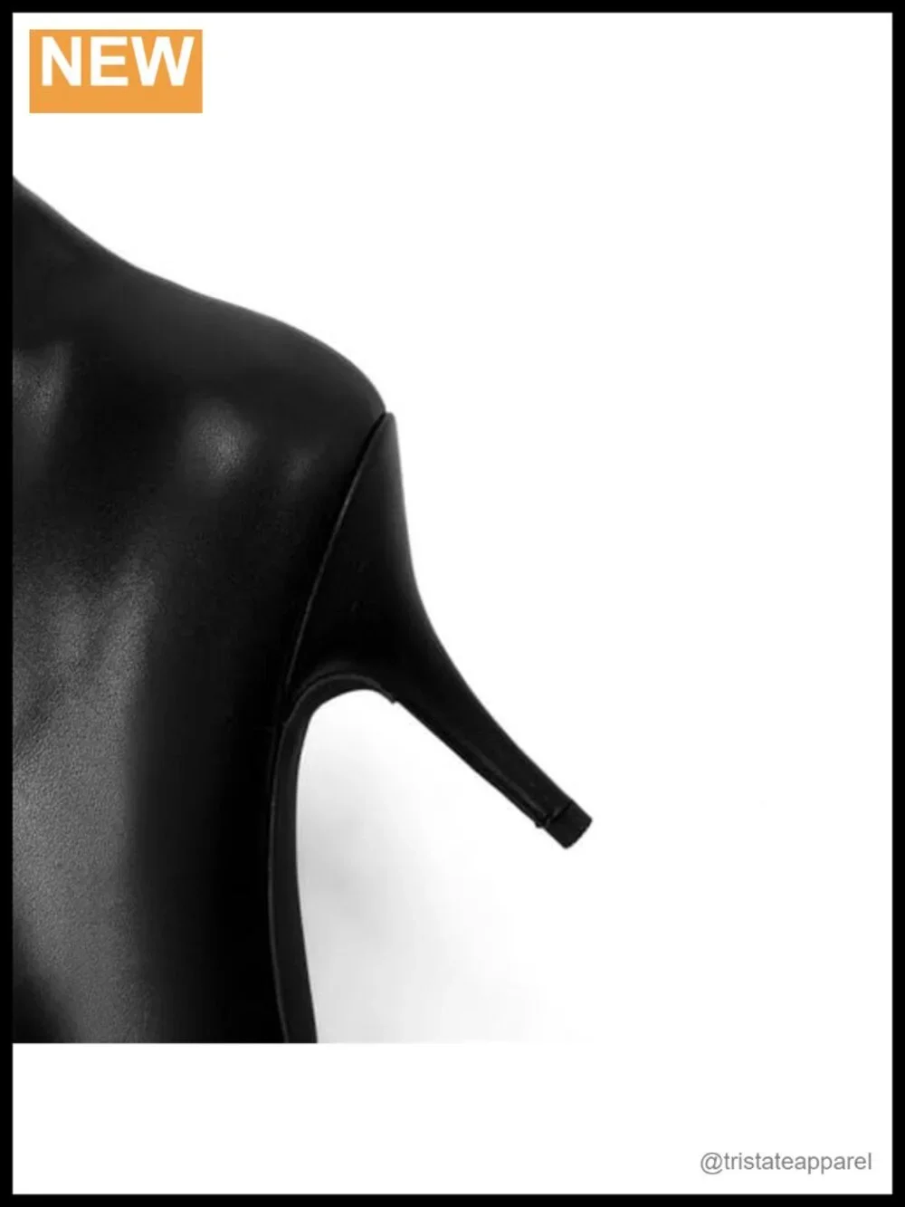 Faux Leather Thigh High Heeled Boots, Wide Calf, Pointed Toe, Pull-On, 3.5